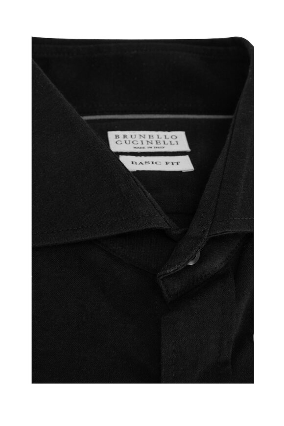 Brunello Cucinelli - Black Jersey Cotton Sport Shirt