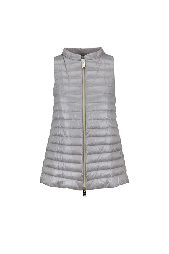 Herno - Silver High-Low Vest