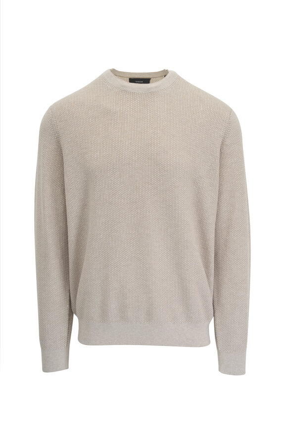 Vince British Khaki Geo Jacquard Sweater