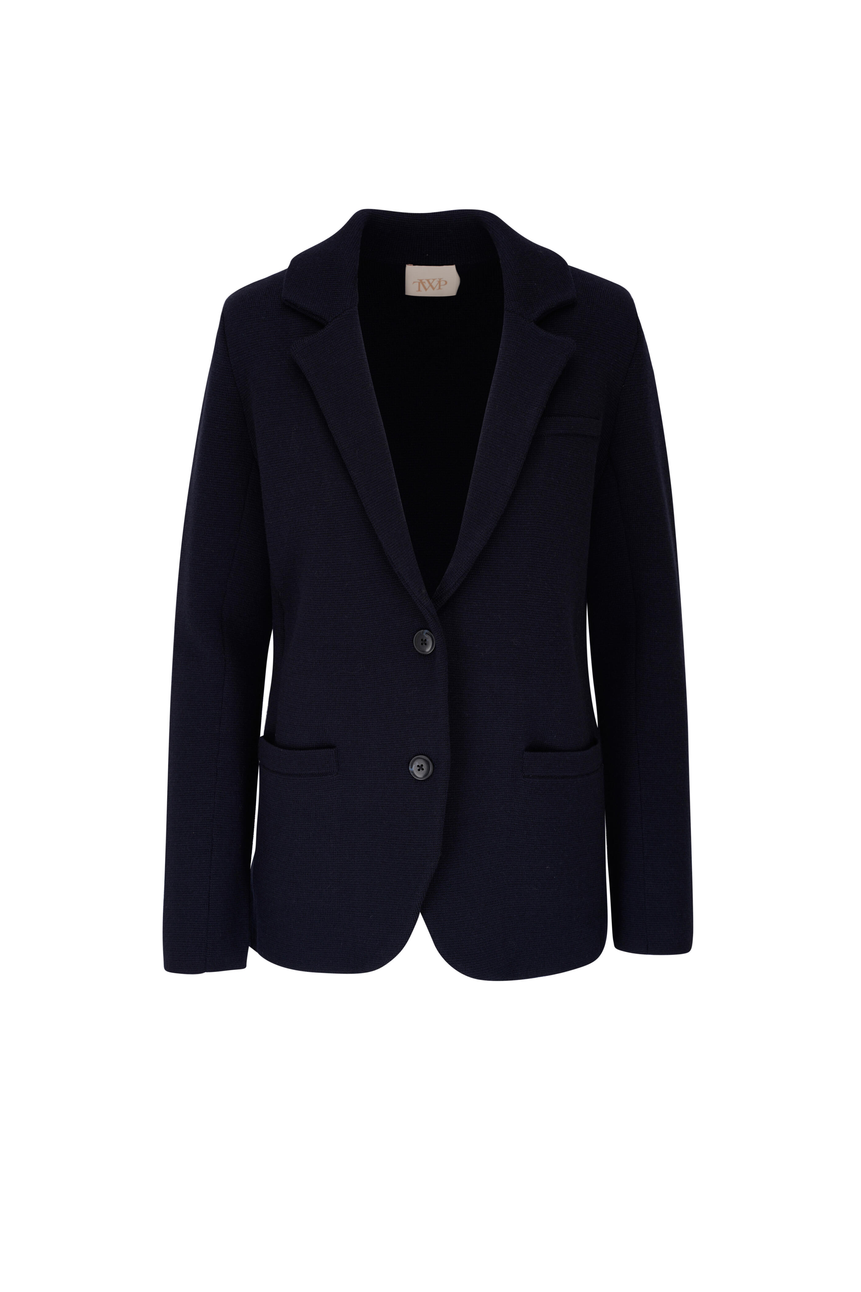 TWP - Boyfriend Midnight Wool Knit Blazer