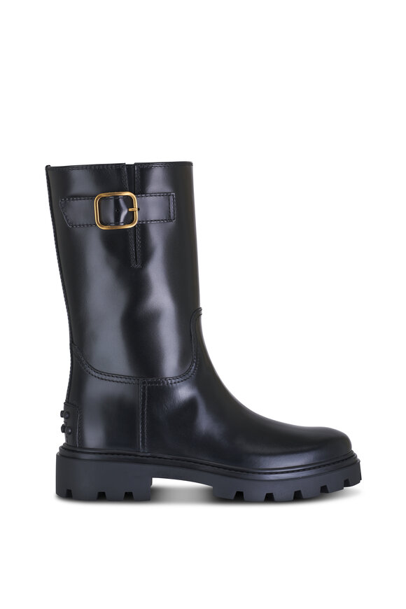 Tod's - Black Leather Biker Boot 