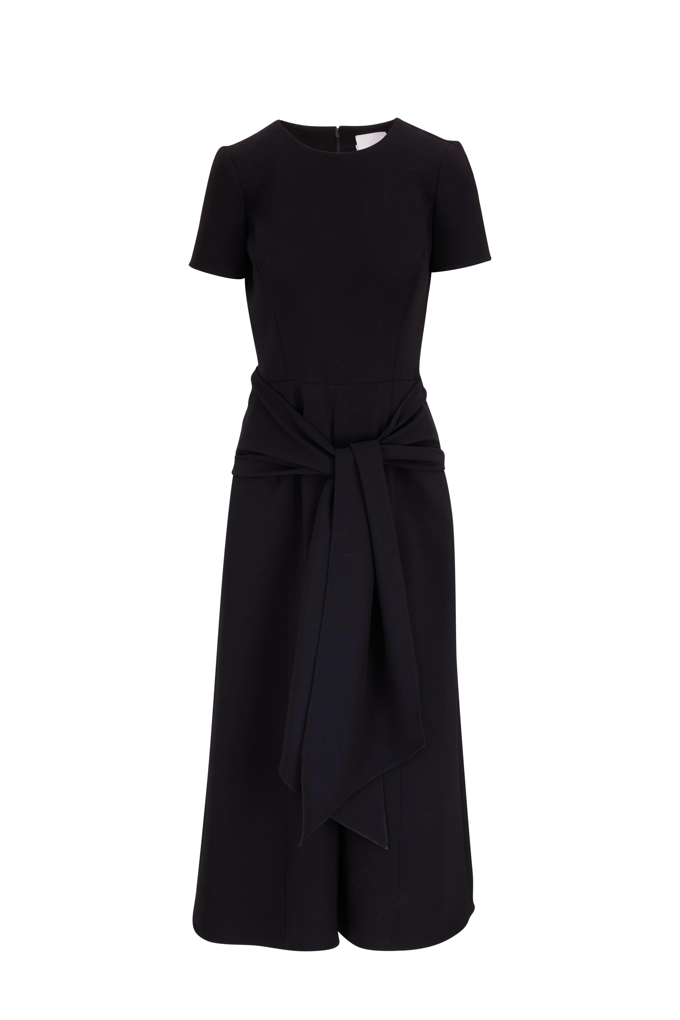 Carolina Herrera - Black Wide Leg Sash Jumpsuit