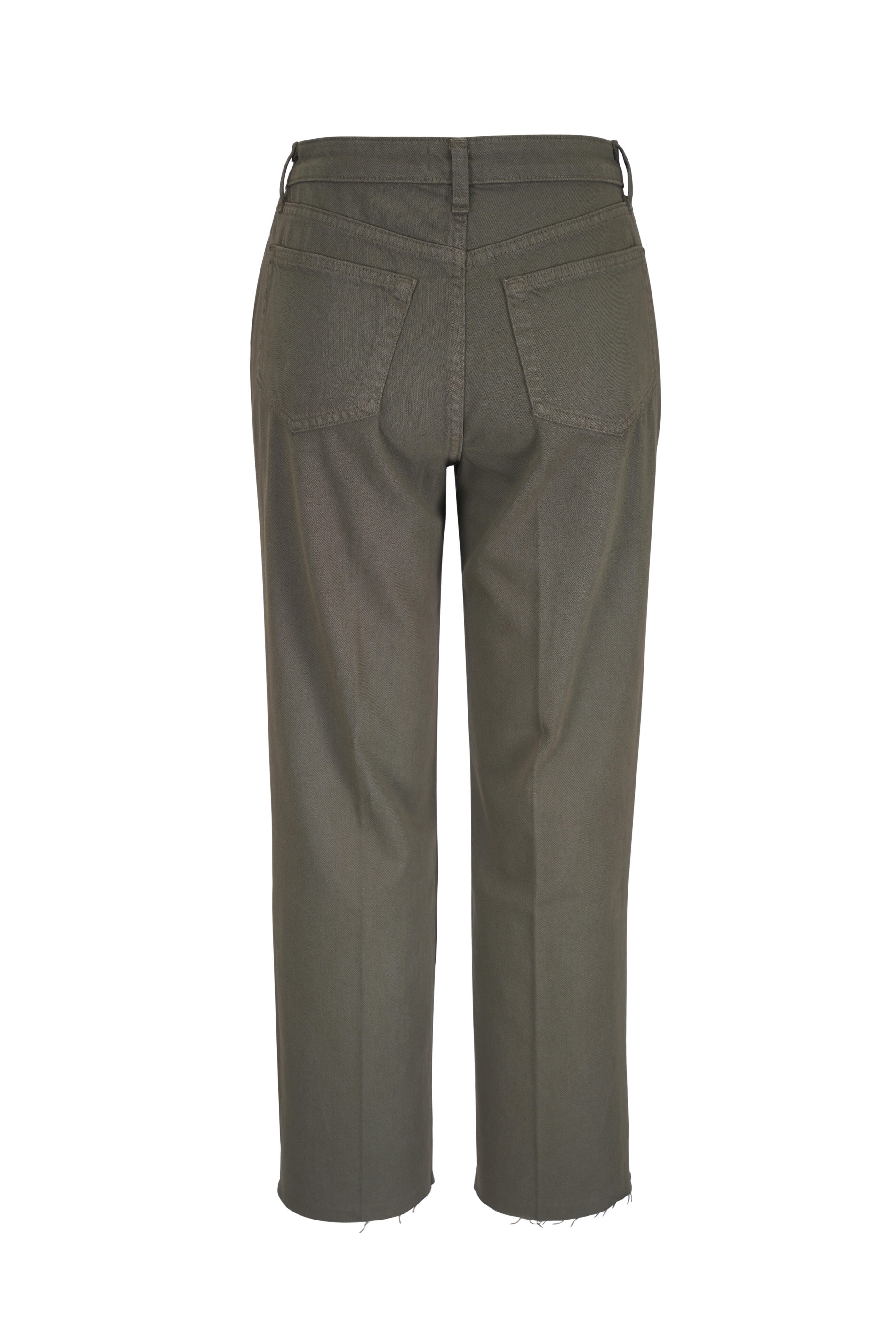 L'Agence - Wanda Olive Crop Wide-Leg Jean - view 2
