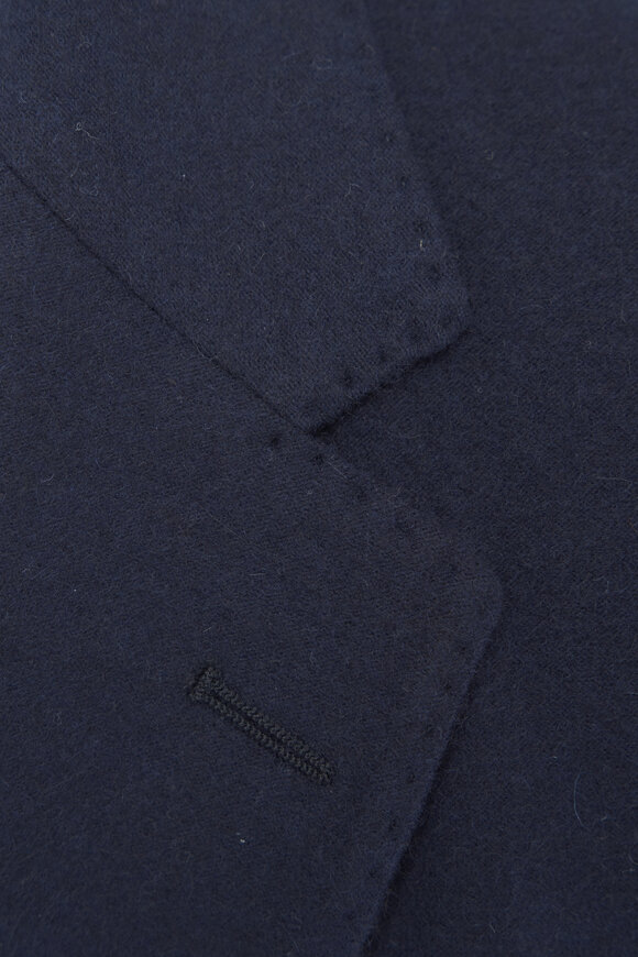 Fedeli - Navy Blue Soft Flannel Cashmere Jacket 