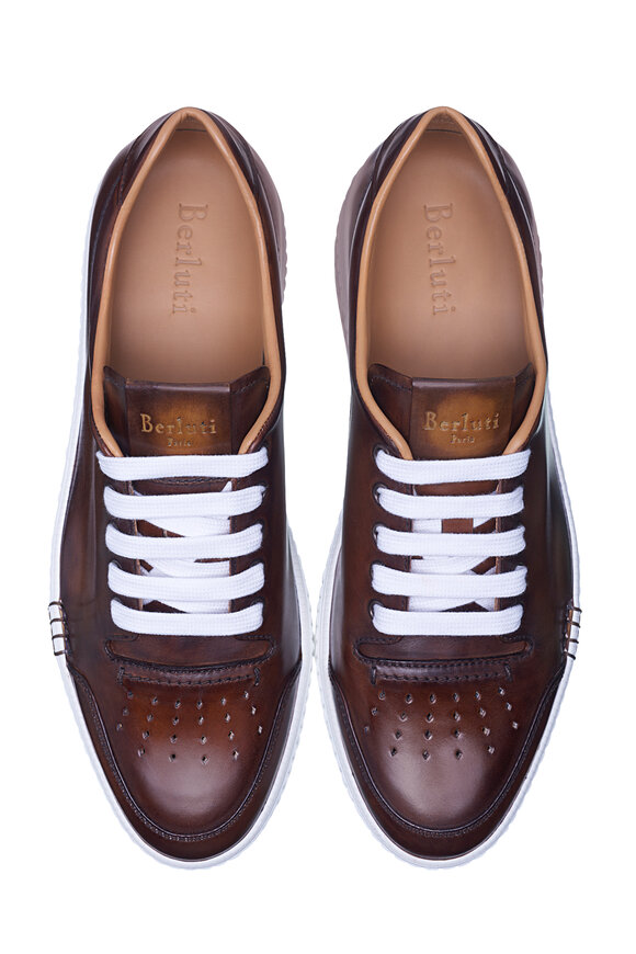 Berluti - Playtime Mogano Leather Sneaker