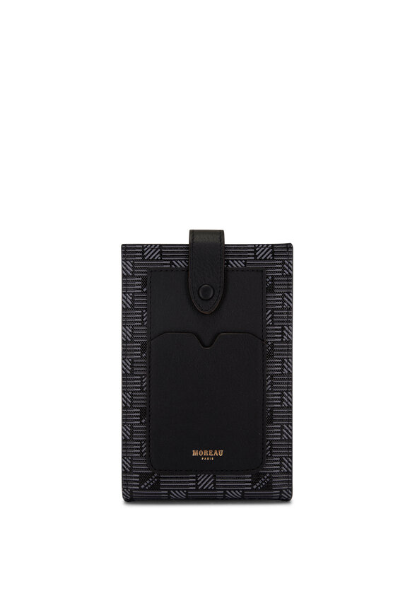 Moreau Paris Black Vertical Phone Pouch & Card Holder