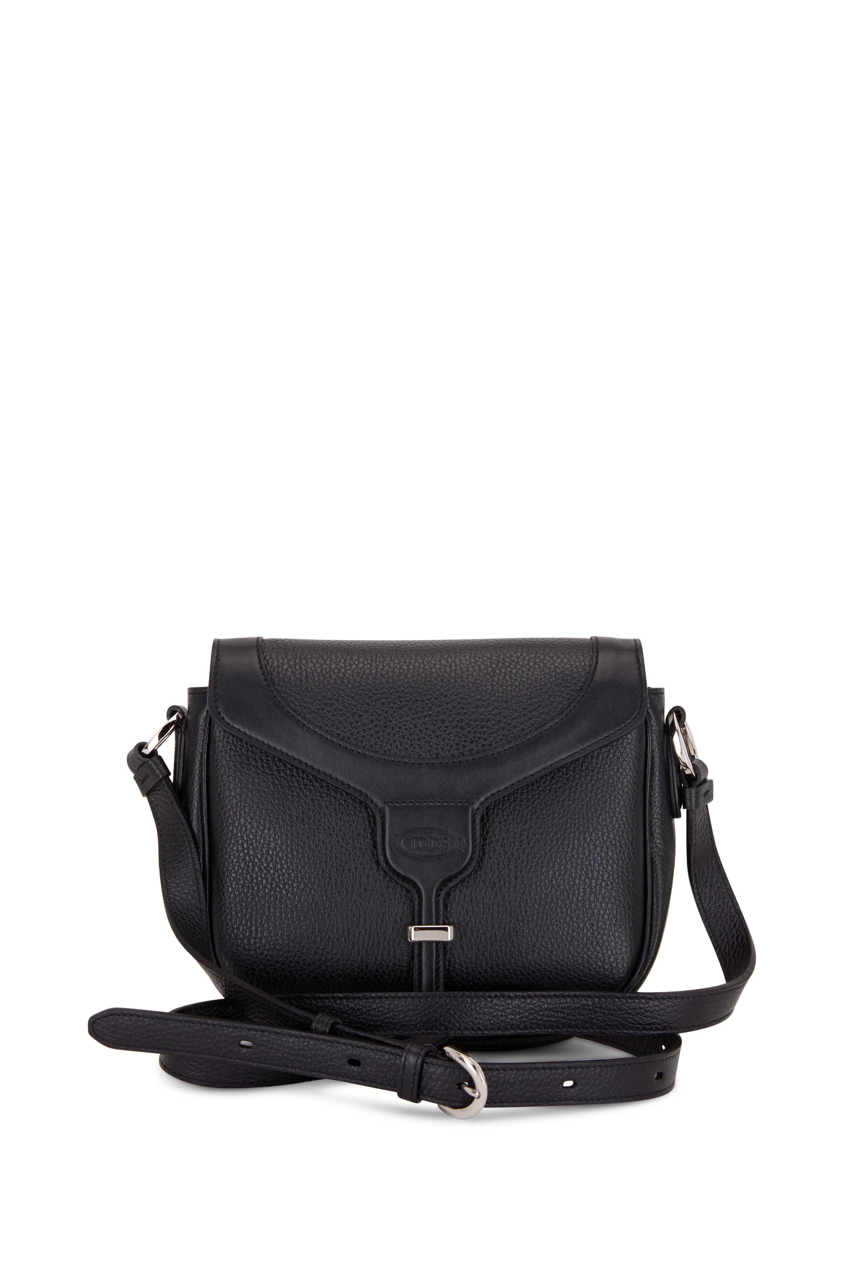 Tod's - Joy Black Pebbled Leather Crossbody Bag