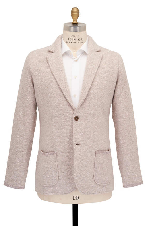 Maurizio Baldassari - Off White Piqué Stitch Knit Sport Coat