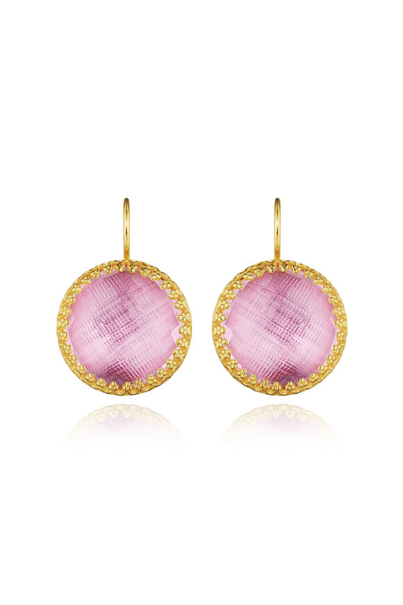 Larkspur & Hawk 18k Yellow Gold Olivia Button Earrings