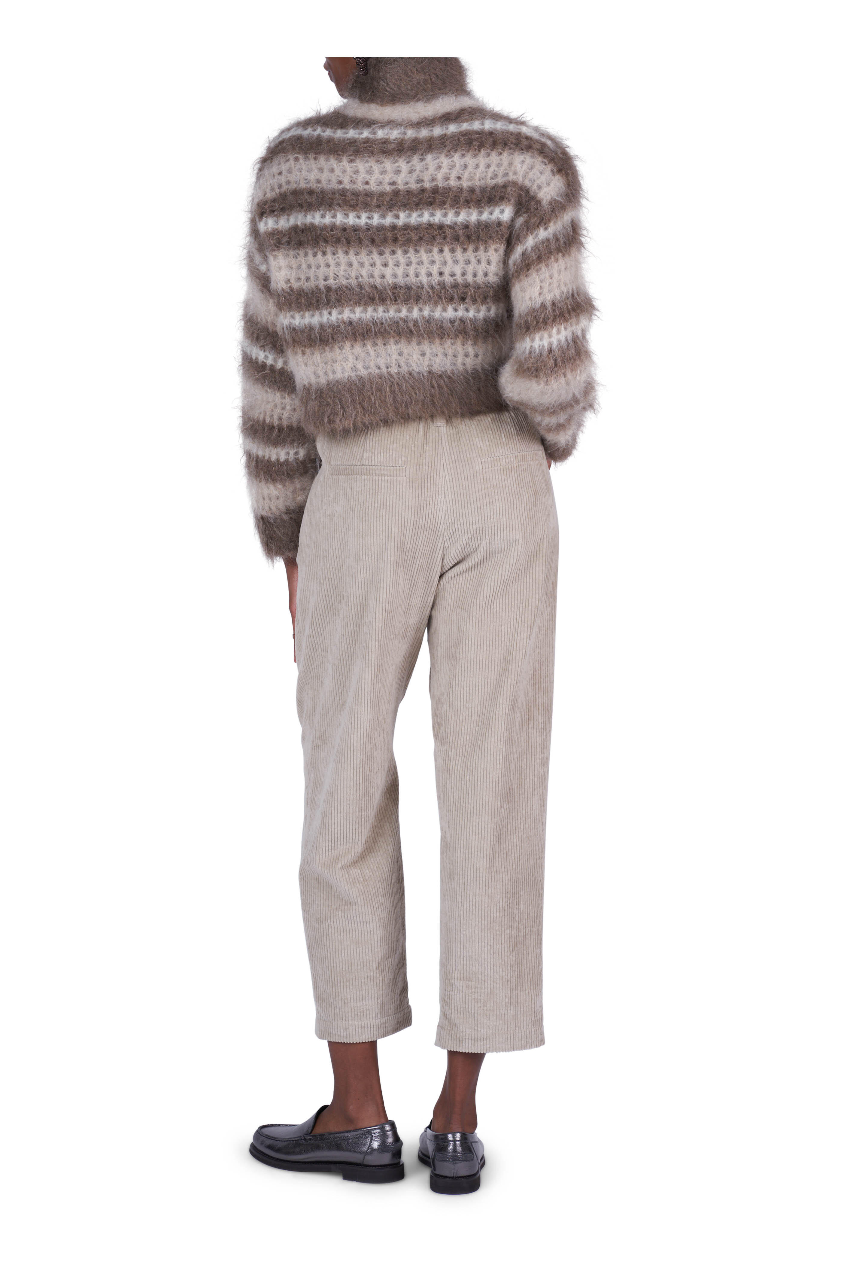 Brunello Cucinelli - Anthracite Metallic Textured Leather Moc Loafer