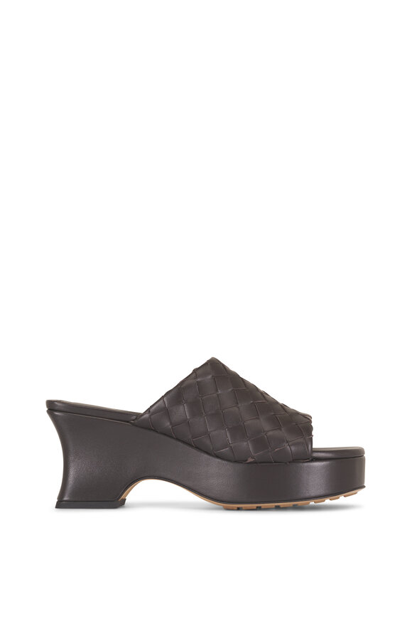 Bottega Veneta Rosita Brown Kitten Wedge Mule, 70mm - view 3