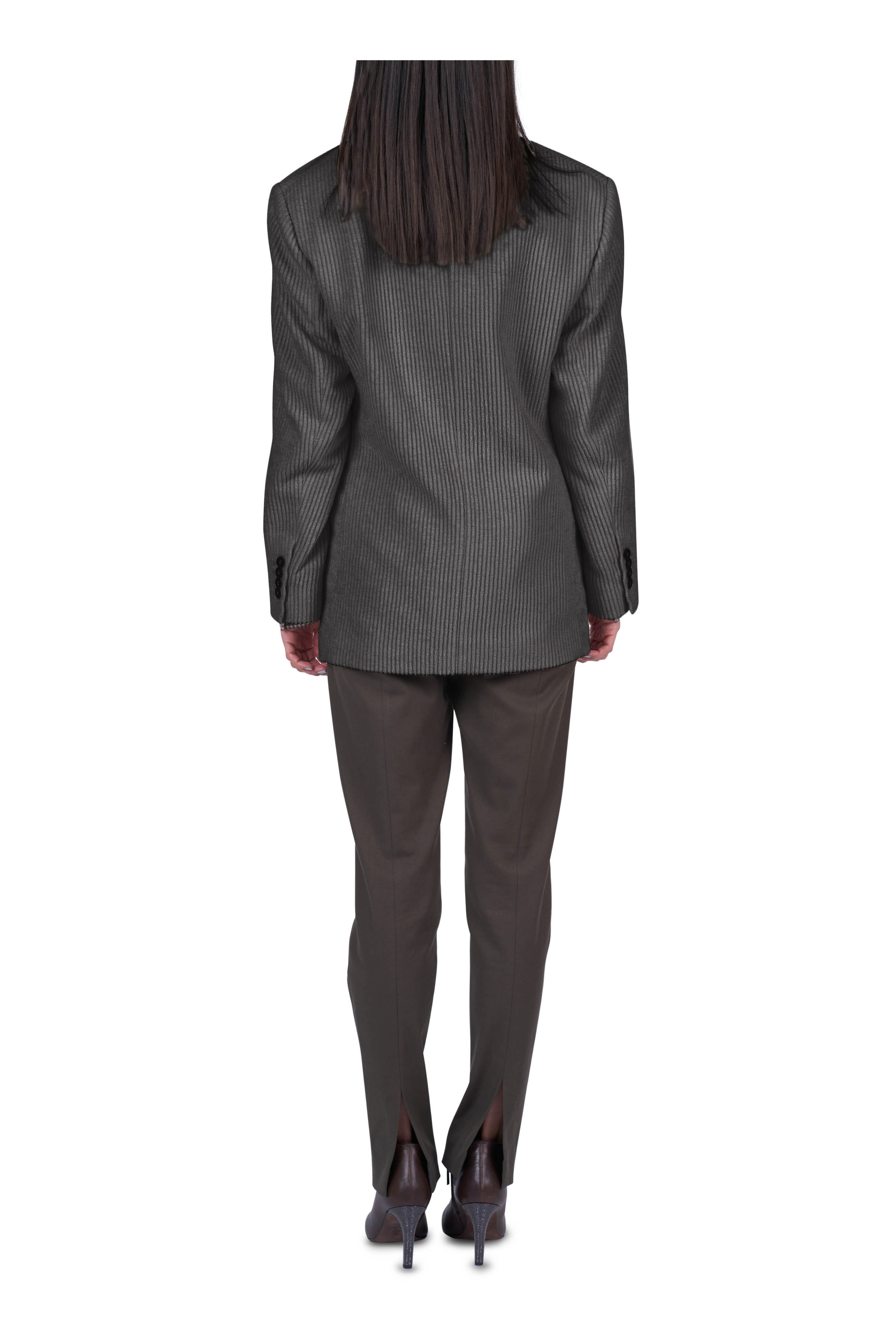 Brunello Cucinelli - Brown Multi Check Wool Belted Shirt