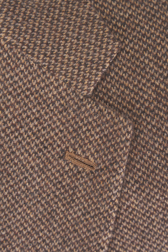 Kiton Walnut Cashmere Birdseye Sportcoat - view 5