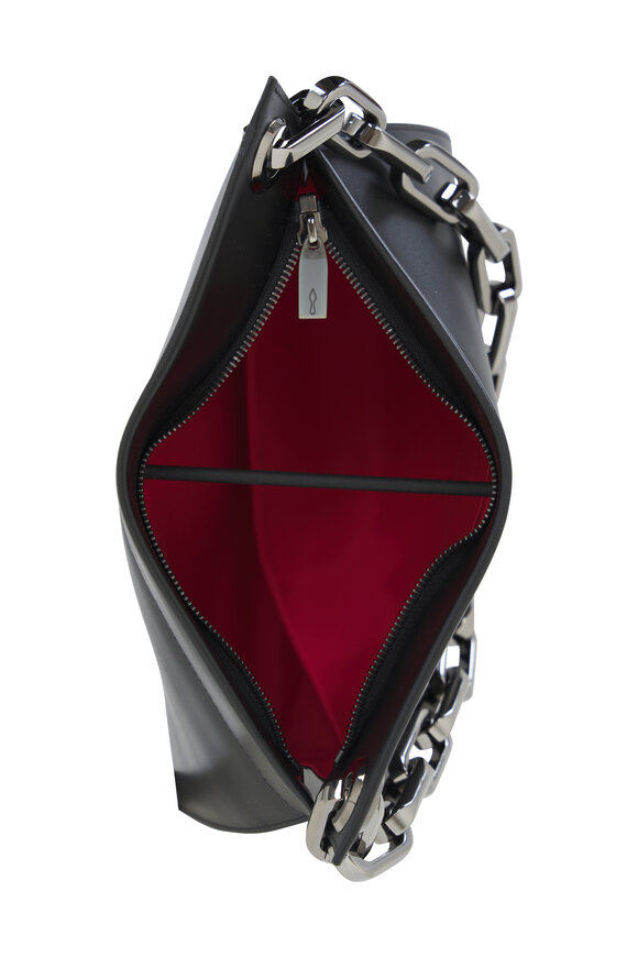 Christian Louboutin - Loubitwist Black Leather Chain Shoulder Bag