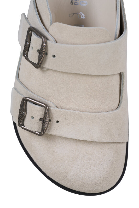 1774 Birkenstock 222 West Cream Suede Clog - view 6