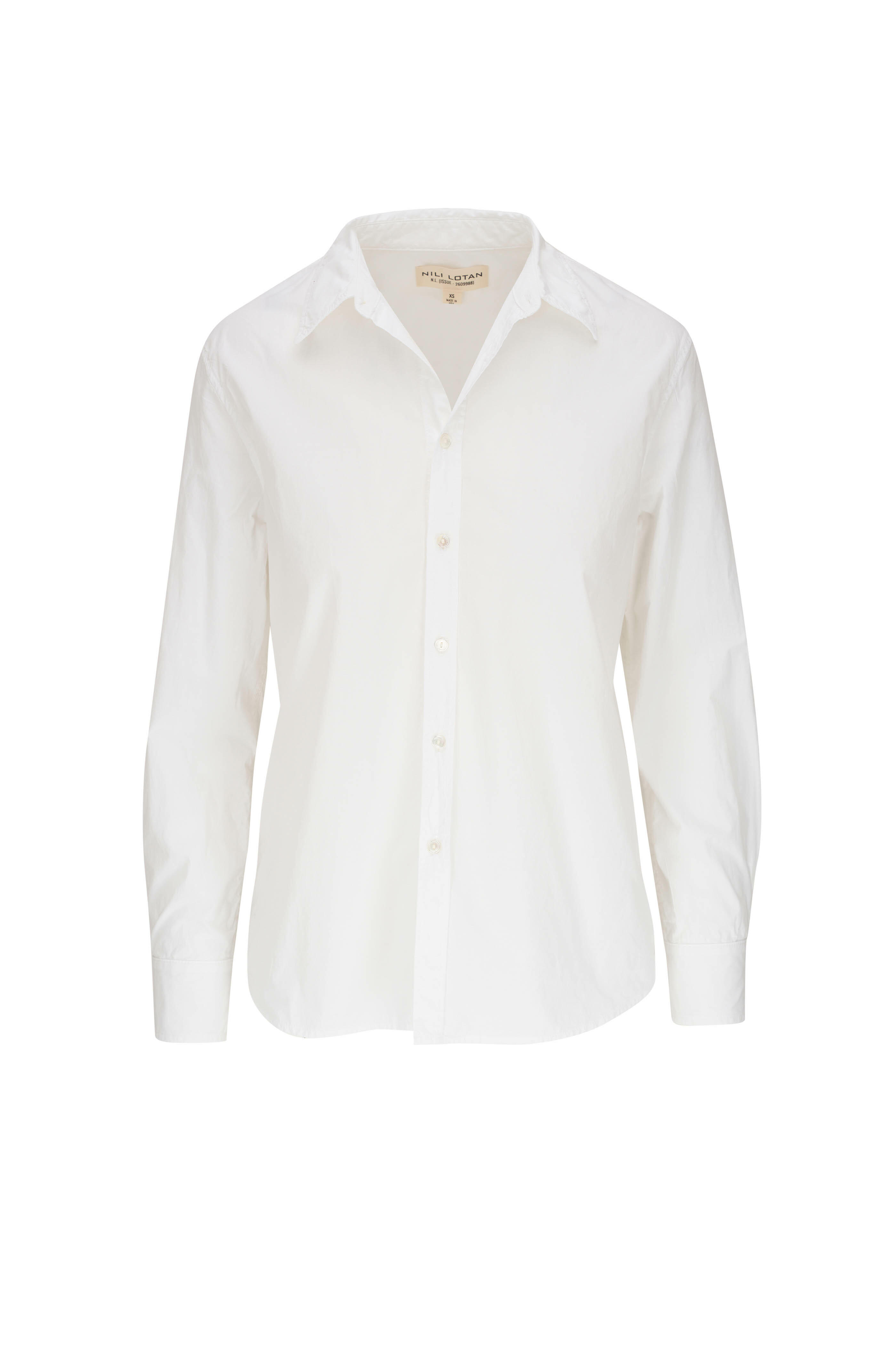 【NILI LOTAN】 コットン ロングカフスシャツ ホワイトシャツ RAPHAEL SHIRT | Nili Lotan