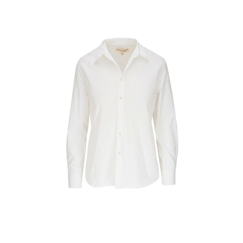 【NILI LOTAN】 コットン ロングカフスシャツ ホワイトシャツ uploading-1384260.JPG