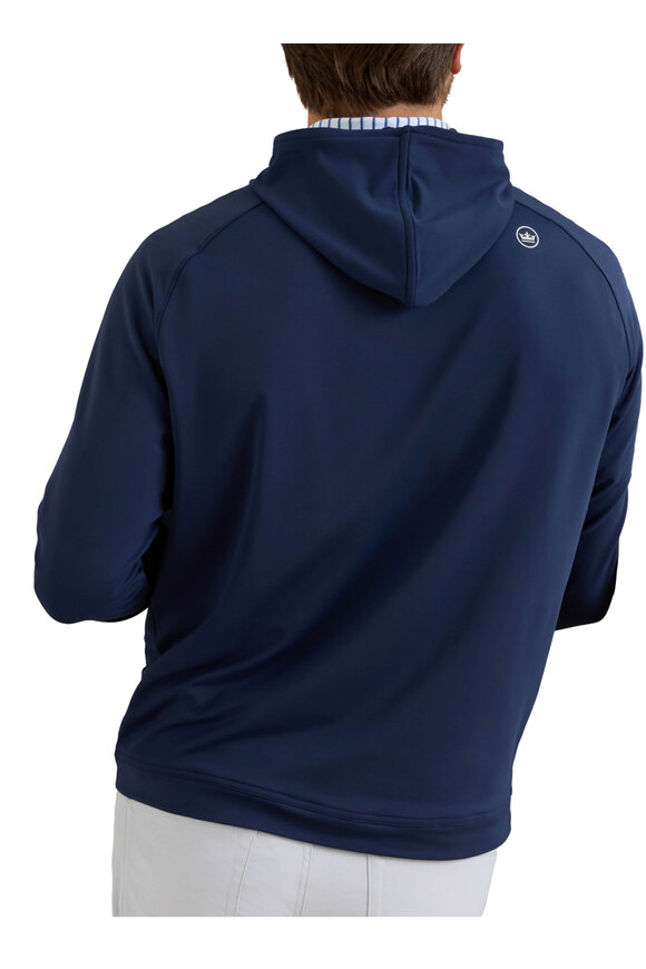 Peter Millar Navy Pine Performance Hoodie - view 3