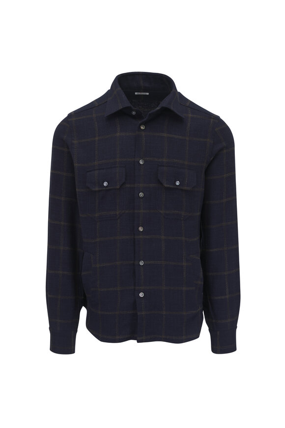 Isaia - Copper Wide Wale Corduroy Overshirt | Mitchell Stores