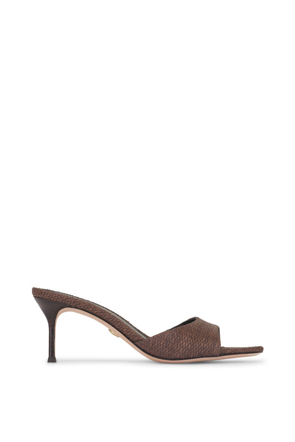 Veronica Beard Tia Espresso Woven Raffia Sandal, 65mm - view 3
