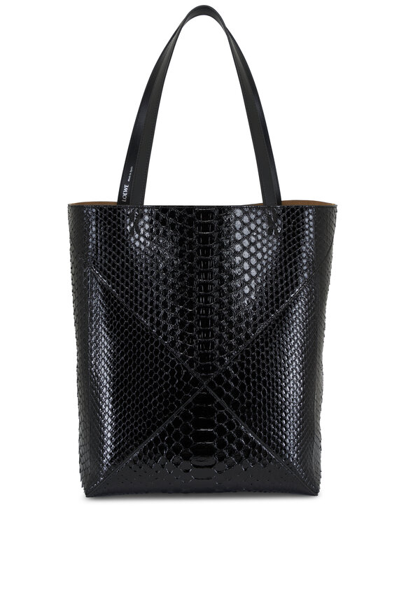 Loewe - Large Puzzle Patent Embossed Leather Tote