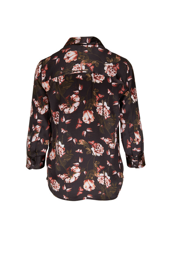 L'Agence - Dani Black Multi Floral Blouse