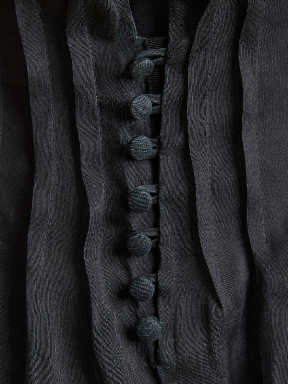 Khaite - Westin Black Sheer Shantung Organza Top