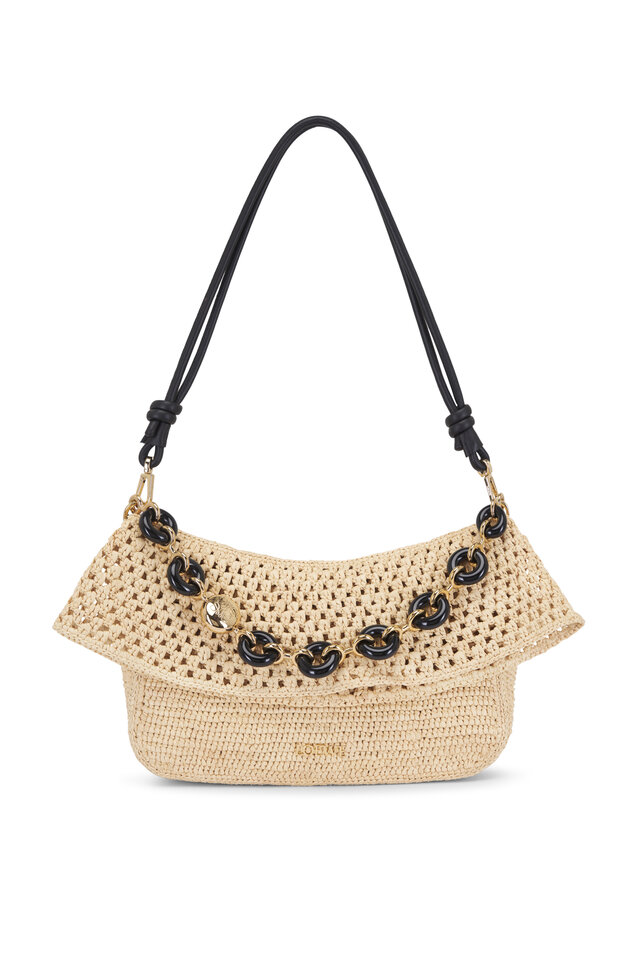 Fendi - Mon Tresor Cream & Baby Blue Leather Bucket Bag