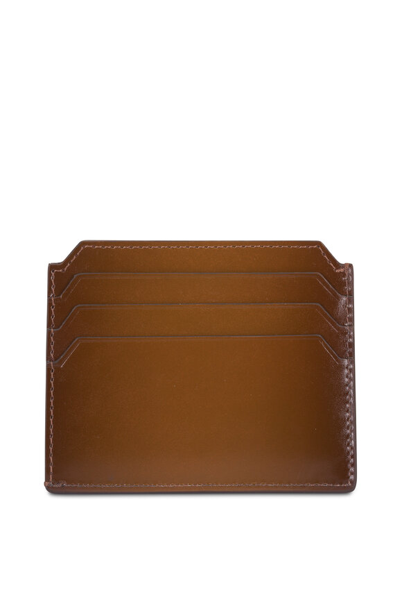 Santoni Light Brown Leather Card Case - view 2