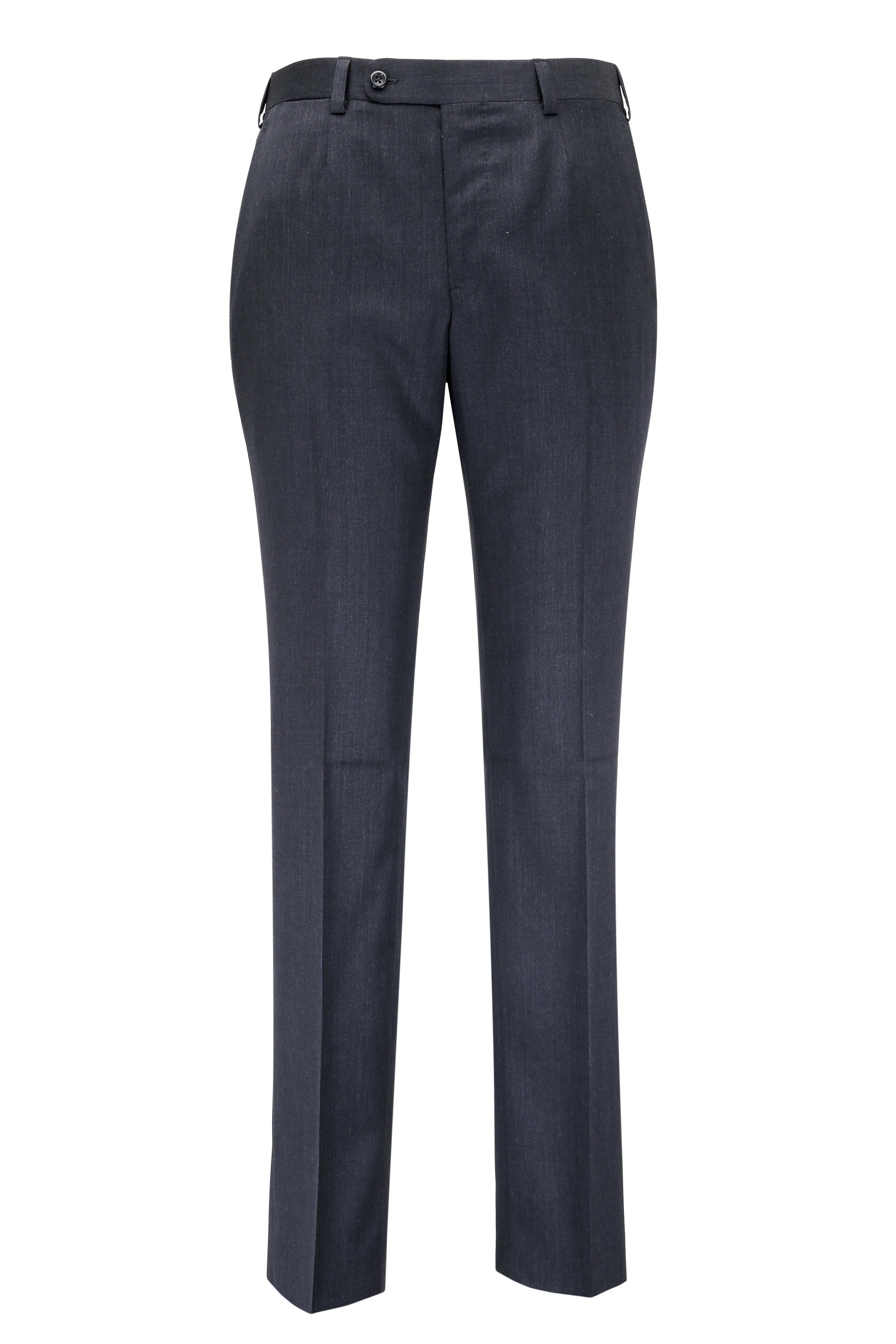 Oxxford Clothes - Dark Gray Wool Trouser | Mitchell Stores