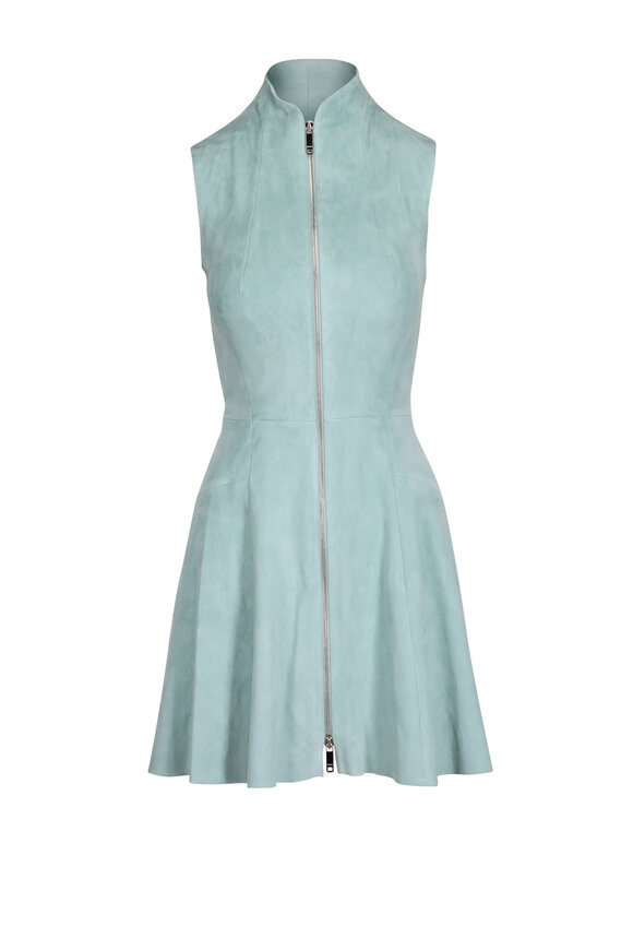 Jitrois Celadon Brigitte Zip Mini Dress