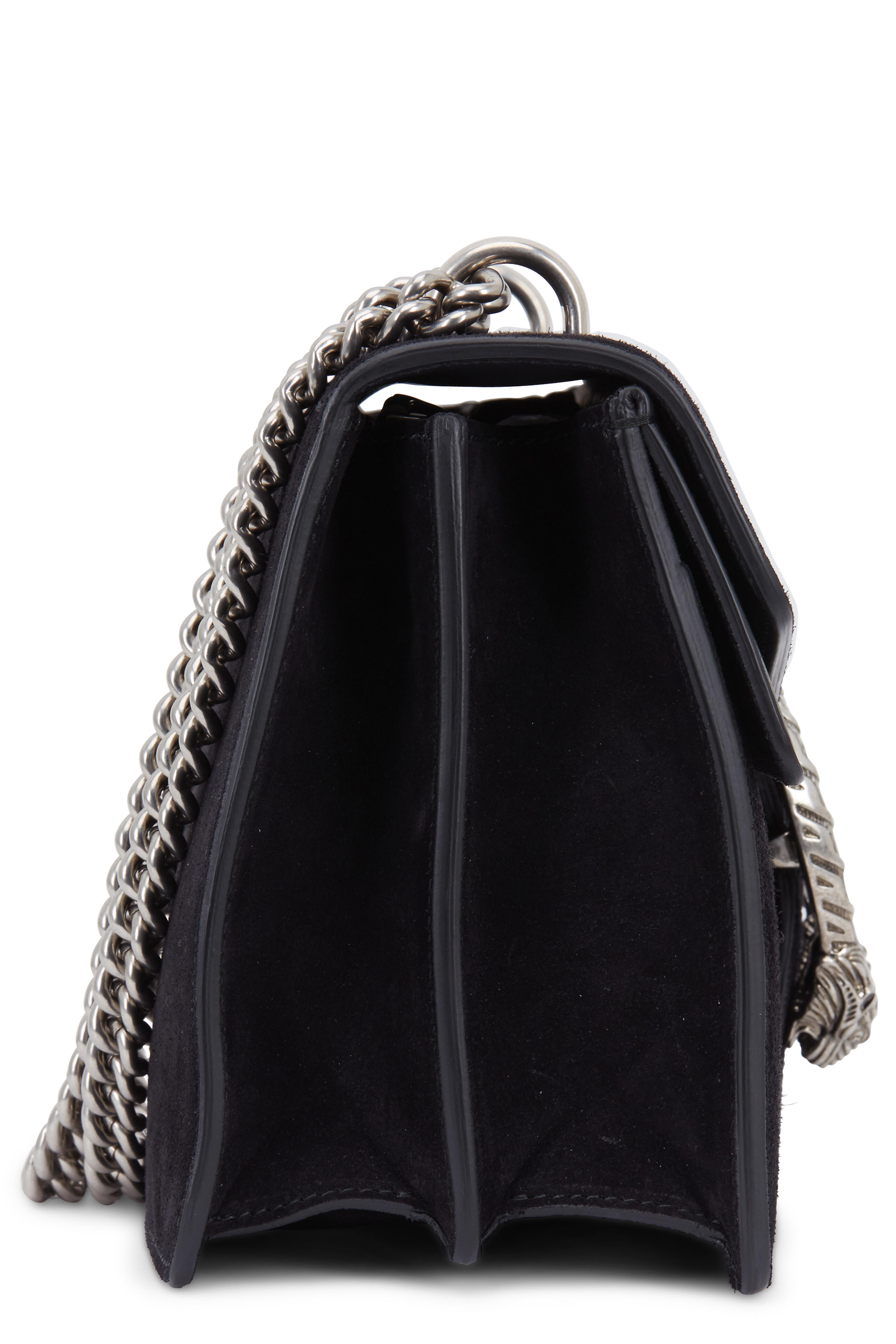 Black Leather Dionysus Small Shoulder Bag