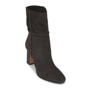 Aquazzura - Indy Charcoal Suede Boot, 85mm | Mitchell Stores