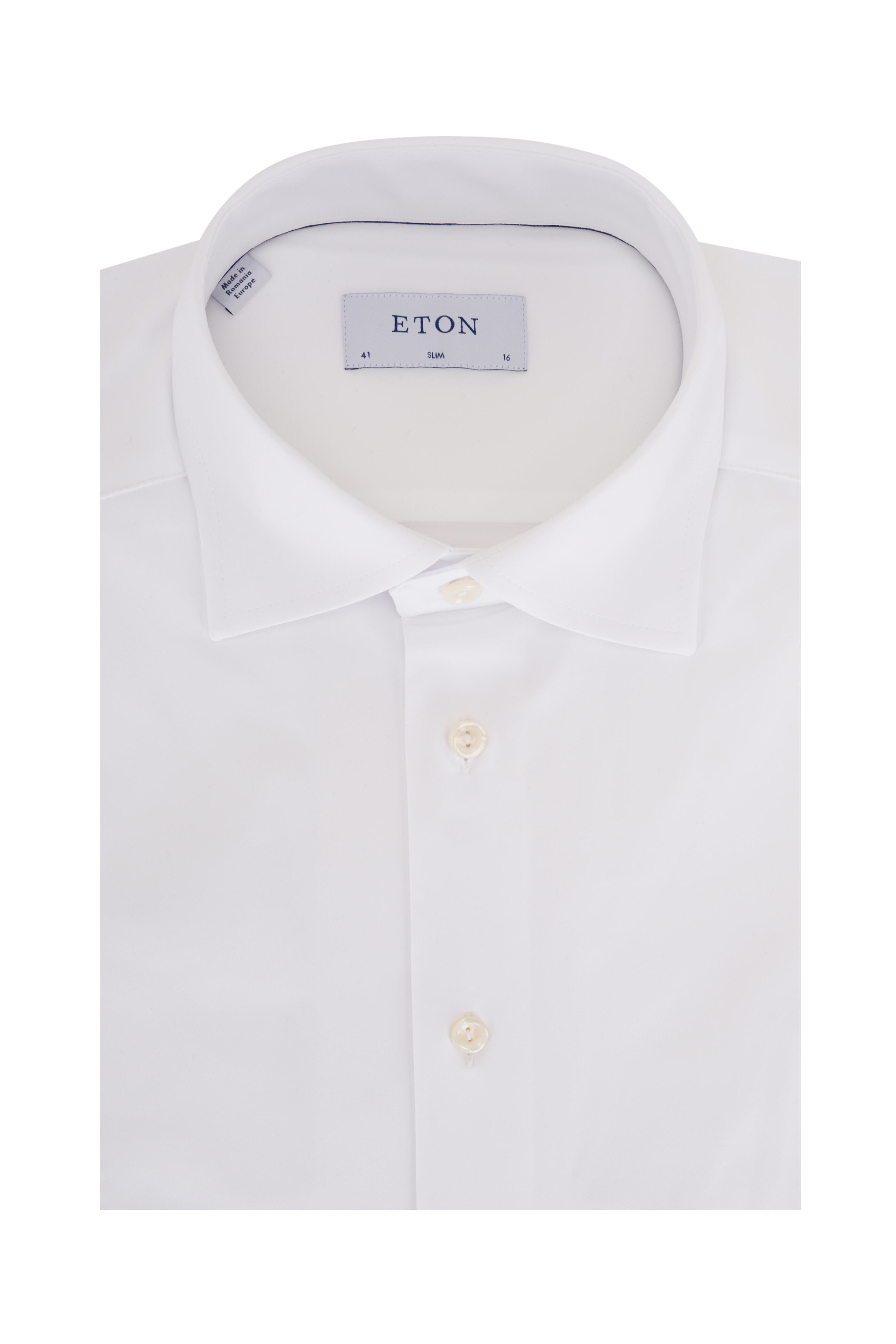 Eton - White Four Way Stretch Dress | Mitchell Stores