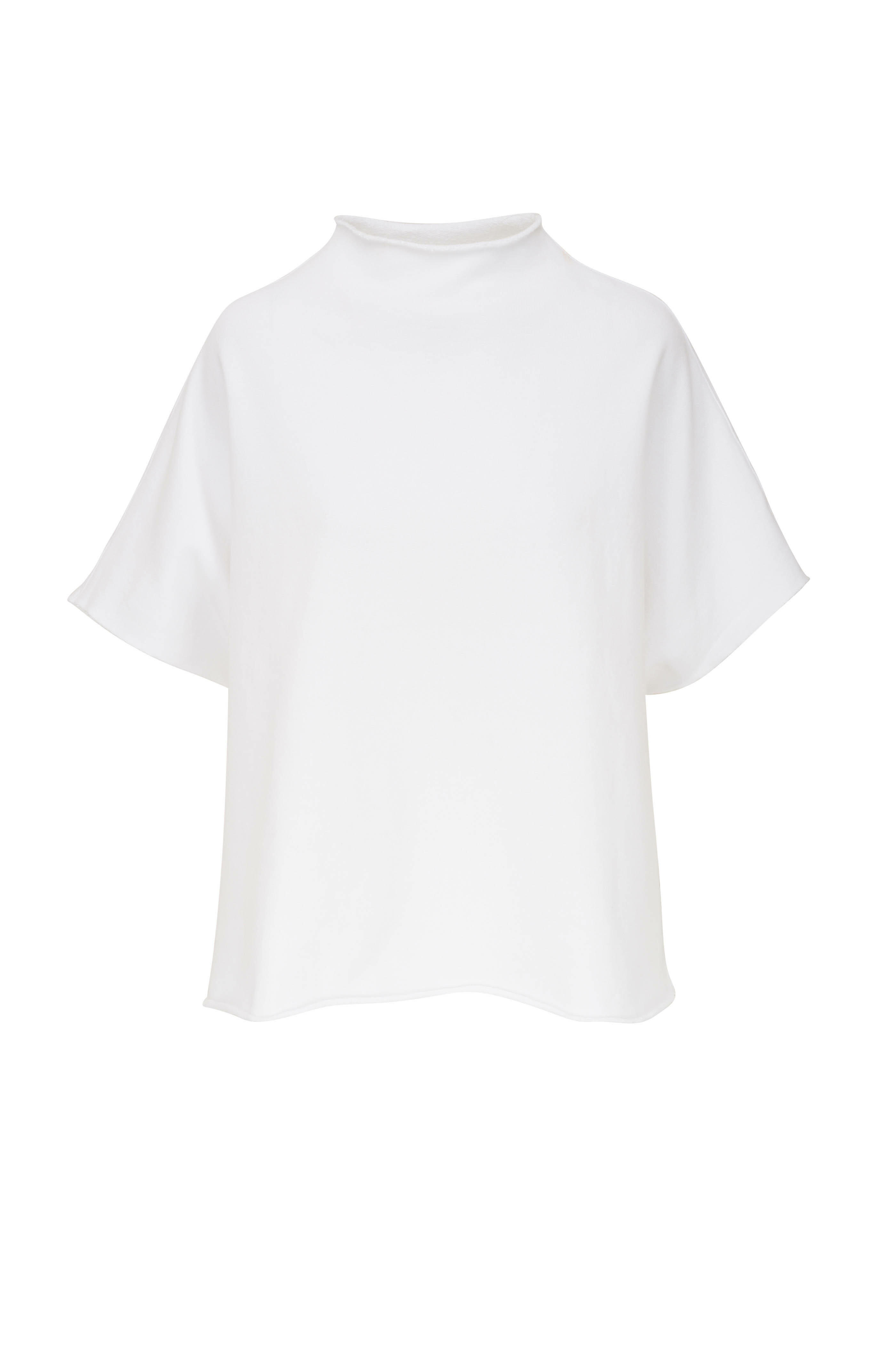 Frank & Eileen - White Funnel Neck Capelet | Mitchell Stores