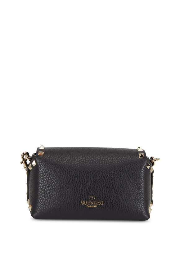 Valentino Garavani - Rockstud Black Leather Mini Crossbody Bag