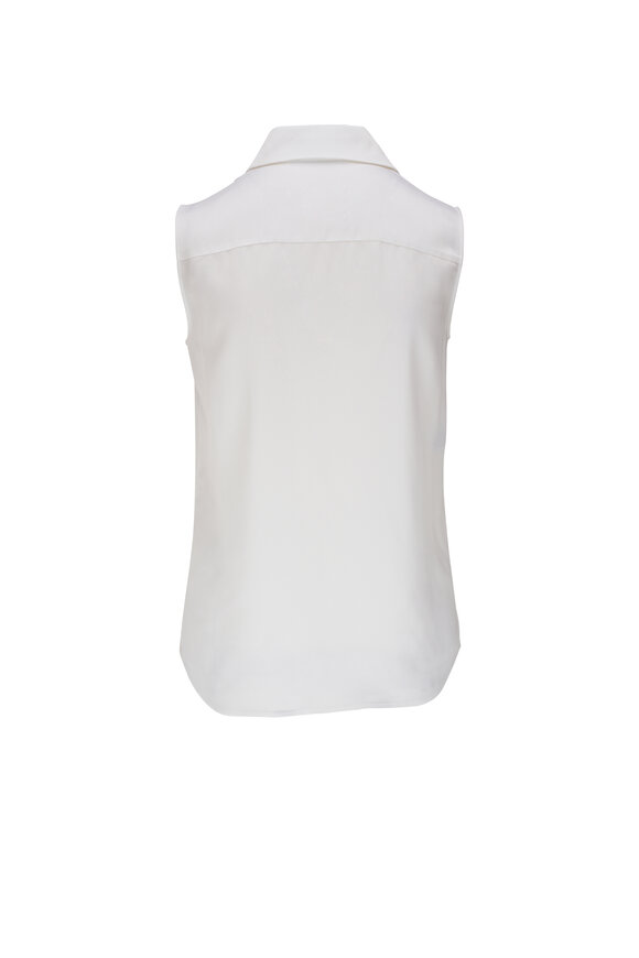 Michael Kors Collection - Hansen Optic White Sleeveless Button Down Shirt 