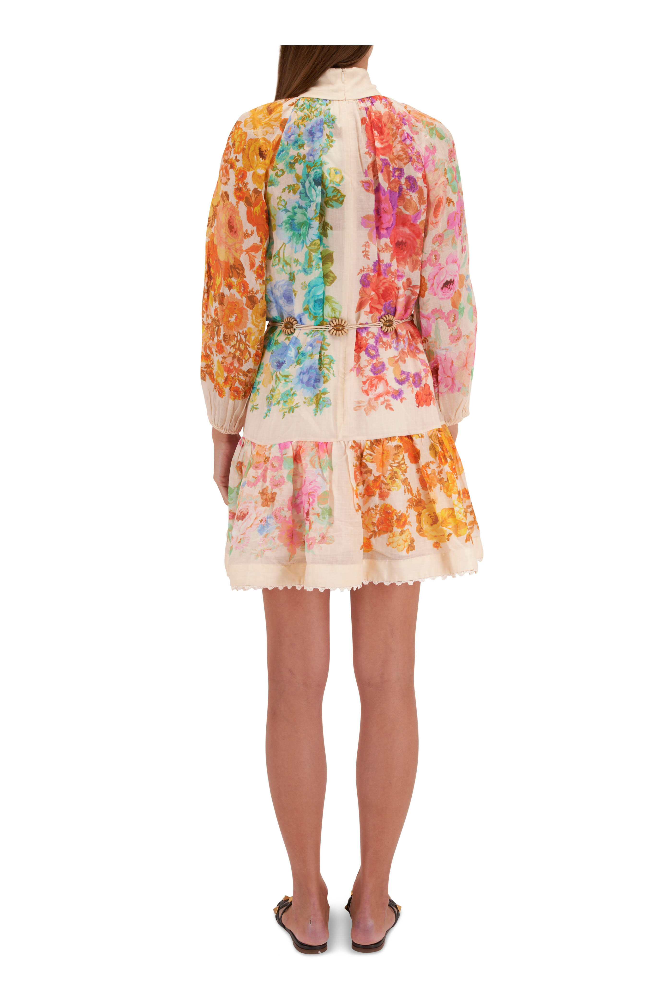 Zimmermann - Raie Lantern Floral Multi Mini Dress