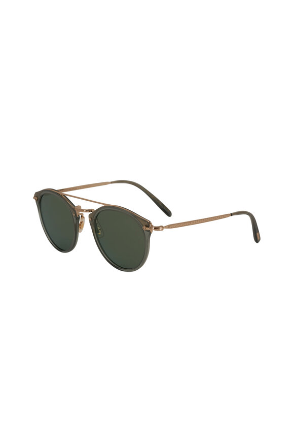 Oliver Peoples - Remick Ivy & Gold Sunglasses