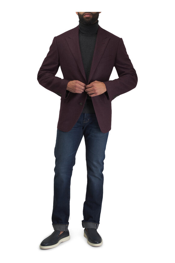 Atelier Munro - Burgundy Wool & Silk Sportcoat