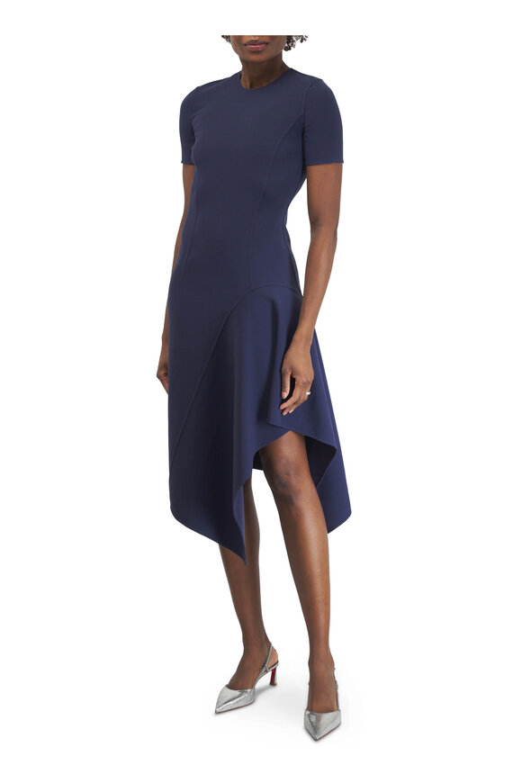 Michael Kors Collection - Maritime Stretch Wool Handkerchief Dress