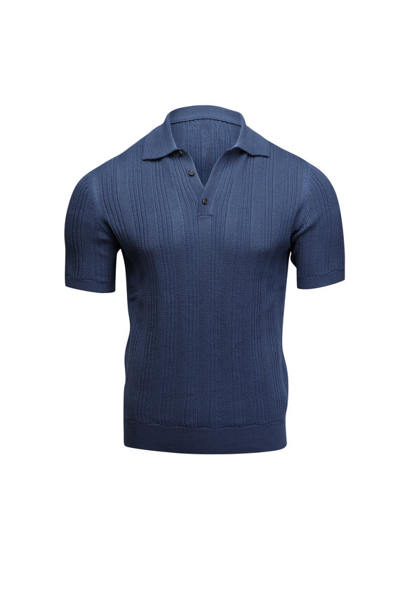 BRUNELLO CUCINELLI ポロシャツ 紺 4213225E0029 BRUNELLO CUCINELLI ポロシャツ メンズ ブルネロ クチネリ 中古