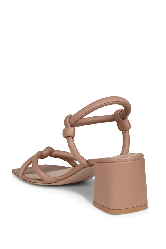 Gianvito Rossi Juno Praline Leather Strappy Sandal, 55mm - view 3