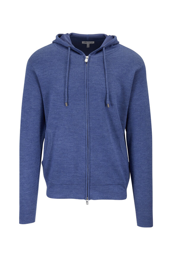 Peter Millar - Crown Comfort Blue Front Zip Hoodie