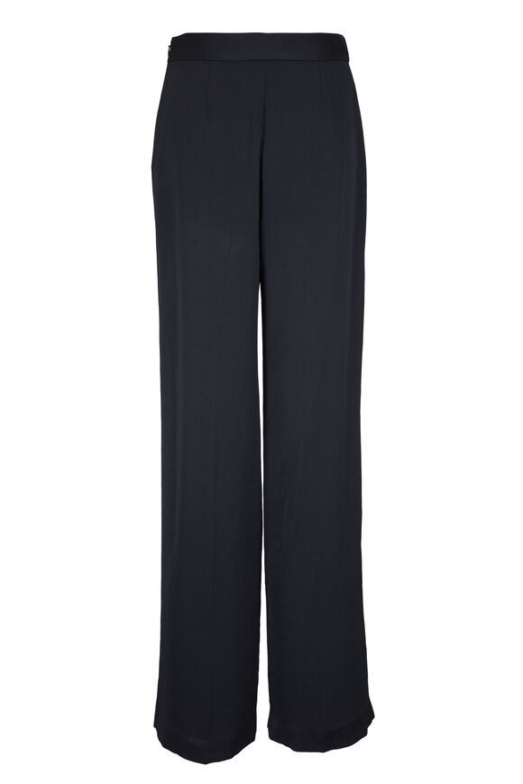 Lela Rose - Black Side Zip Wide Leg Pant