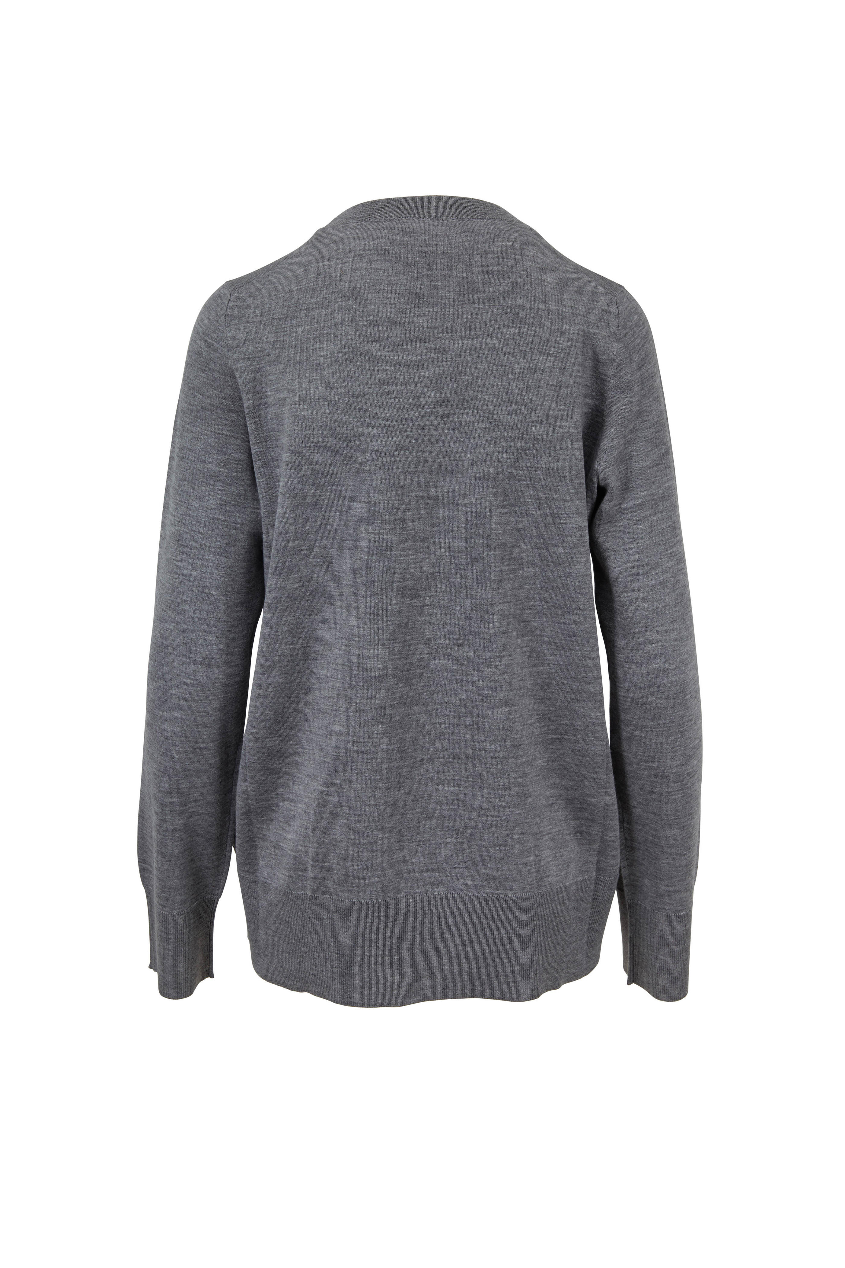 The Row - Sebellia Medium Gray Knit Cashmere Sweater