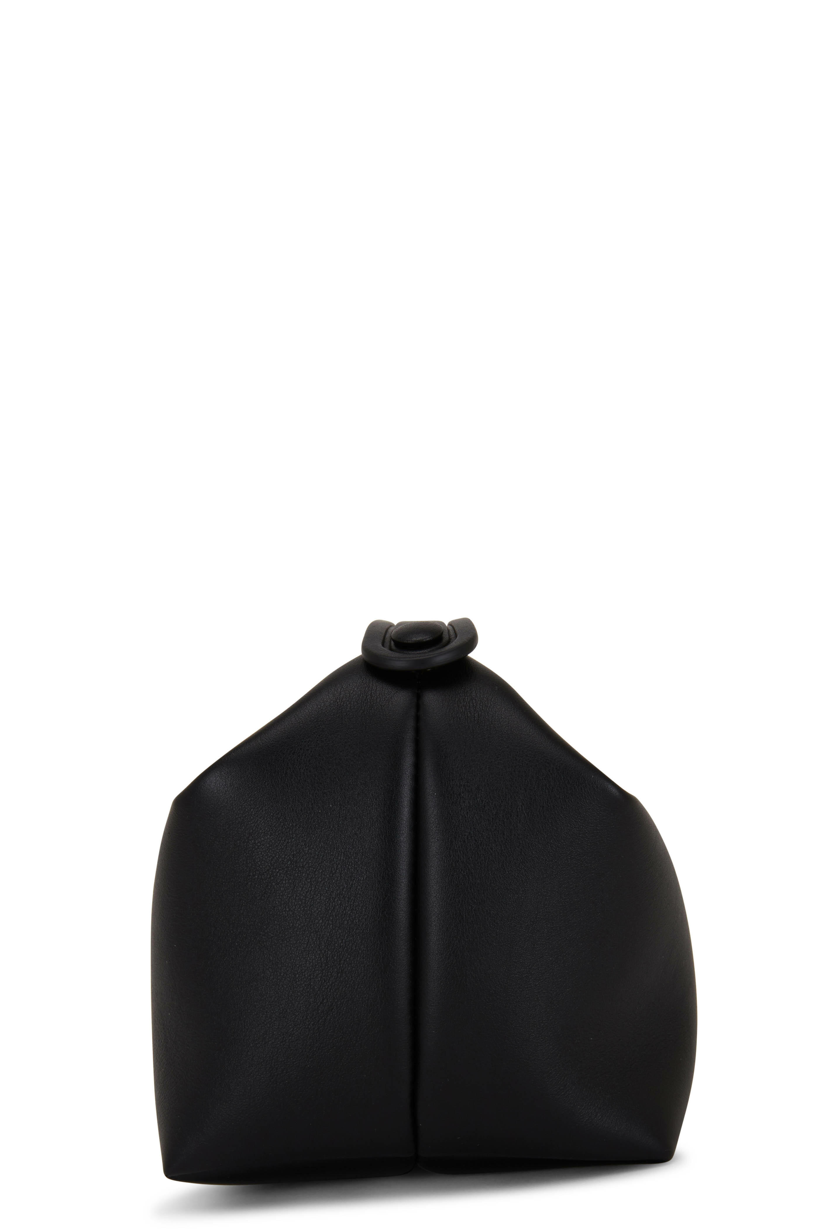 The Row - Les Bains Black Smooth Leather Top Handle Bag