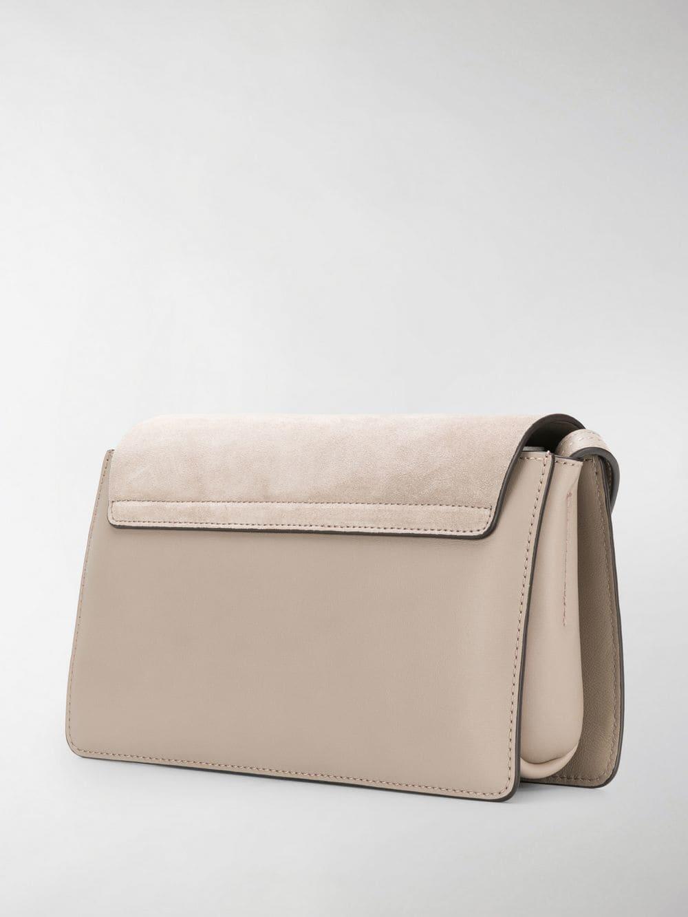 Chloé Faye Small Suede And Leather Shoulder Bag in Green
