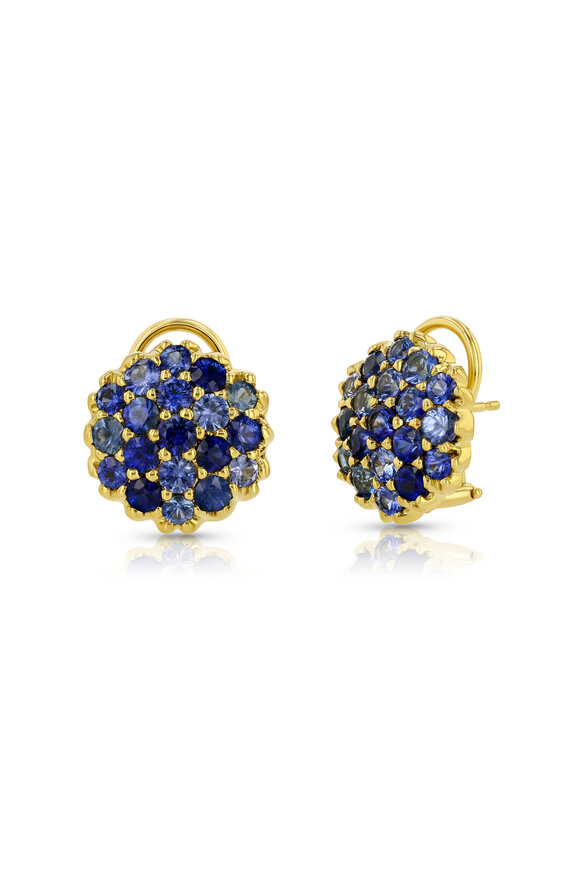 Aaron Henry Medium Ombre Blue Sapphire Earrings - view 1