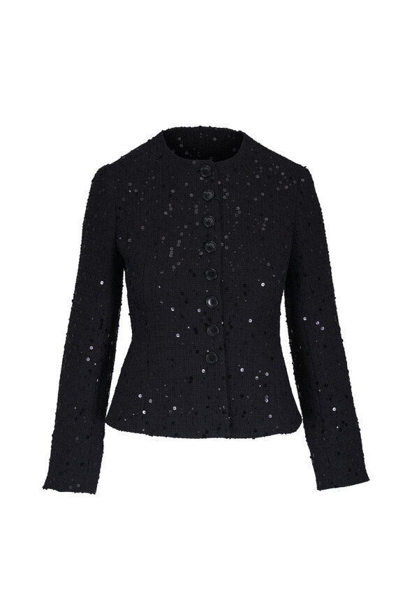Akris Kelis Black Sequin Embellished Jacket - view 1
